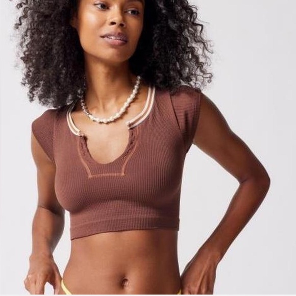 Urban Outfitters Tops - Out From Under for Urban Outfitters Brown Crop Top
